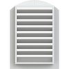 Ekena Millwork Arch Top Gable Vent Functional, PVC Gable Vent w/ 1" x 4" Flat Trim Frame, 20"W x 32"H GVPAR20X3201FUN